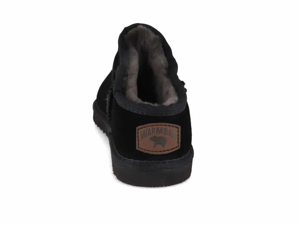 WARMBAT Men Suede Slippers 'Conner', black
