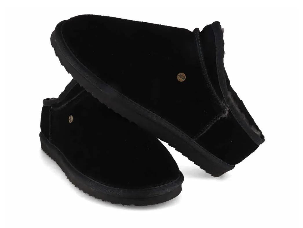 WARMBAT Men Suede Slippers 'Conner', black