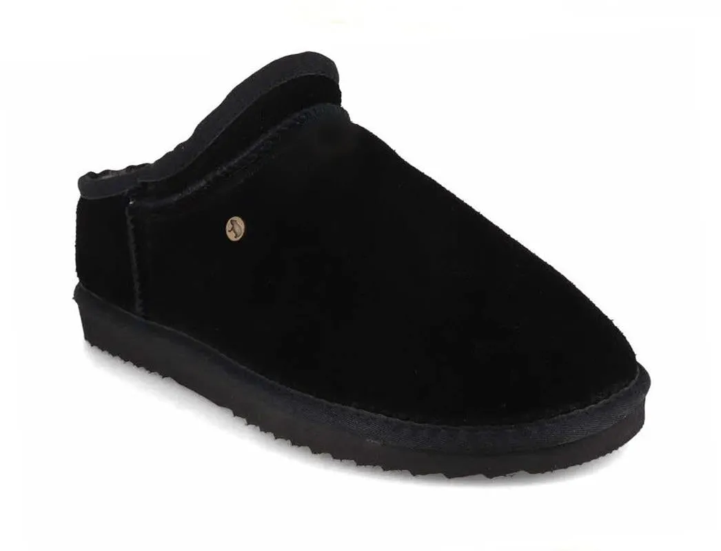 WARMBAT Men Suede Slippers 'Conner', black