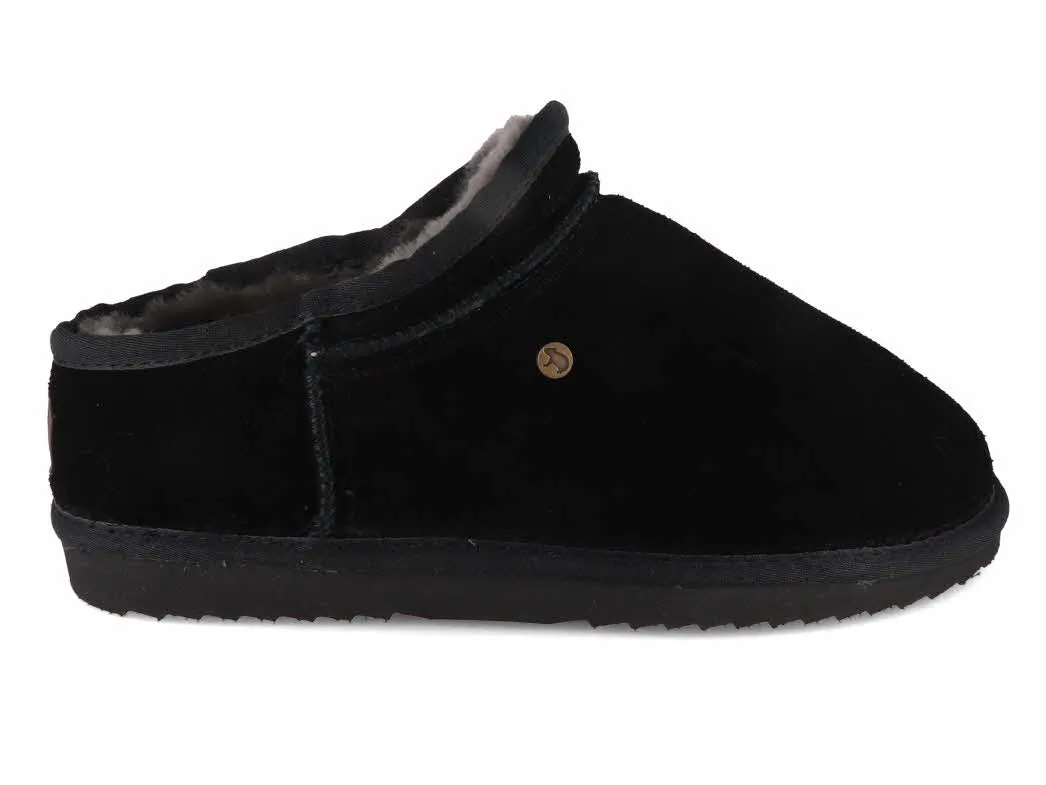 WARMBAT Men Suede Slippers 'Conner', black