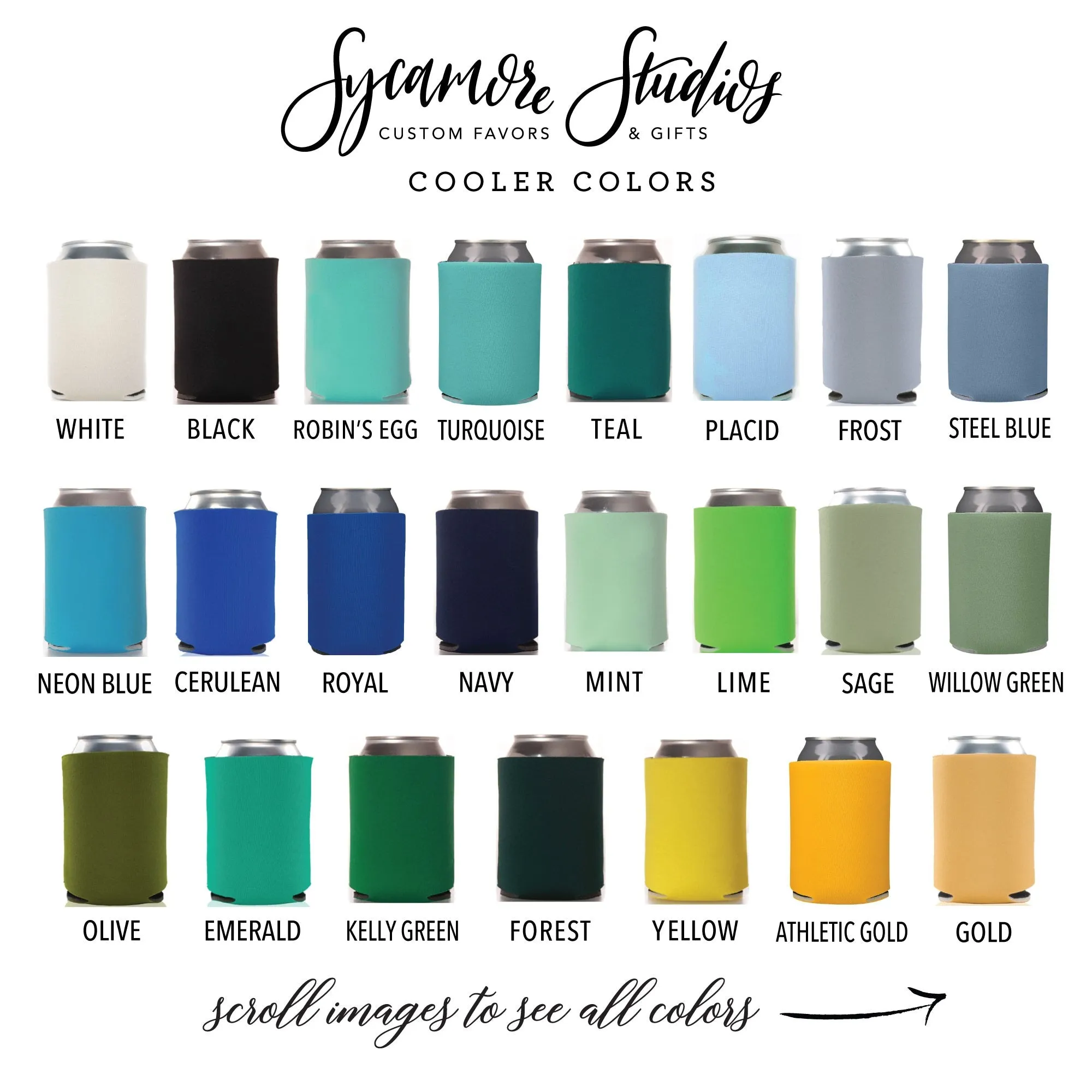 Wedding Can Cooler #251R - Custom Pet Illustration