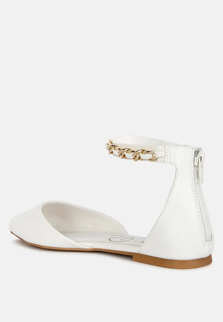 Zurich Slingback Chain Detail Flats