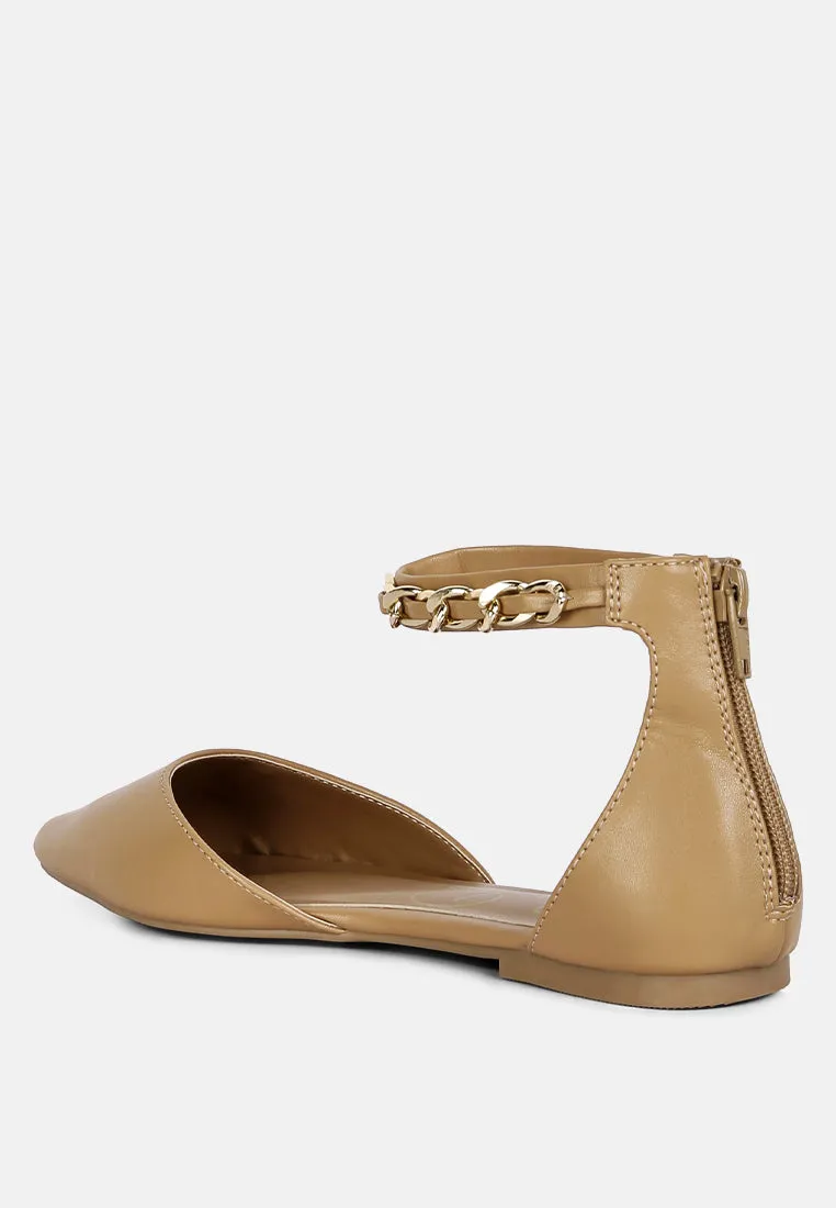 Zurich Slingback Chain Detail Flats