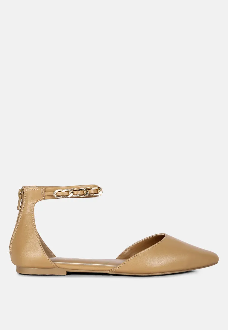 Zurich Slingback Chain Detail Flats