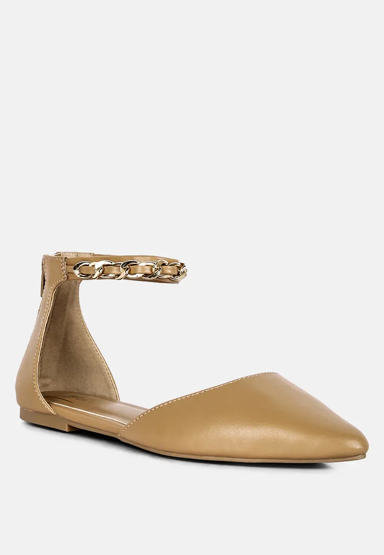 Zurich Slingback Chain Detail Flats