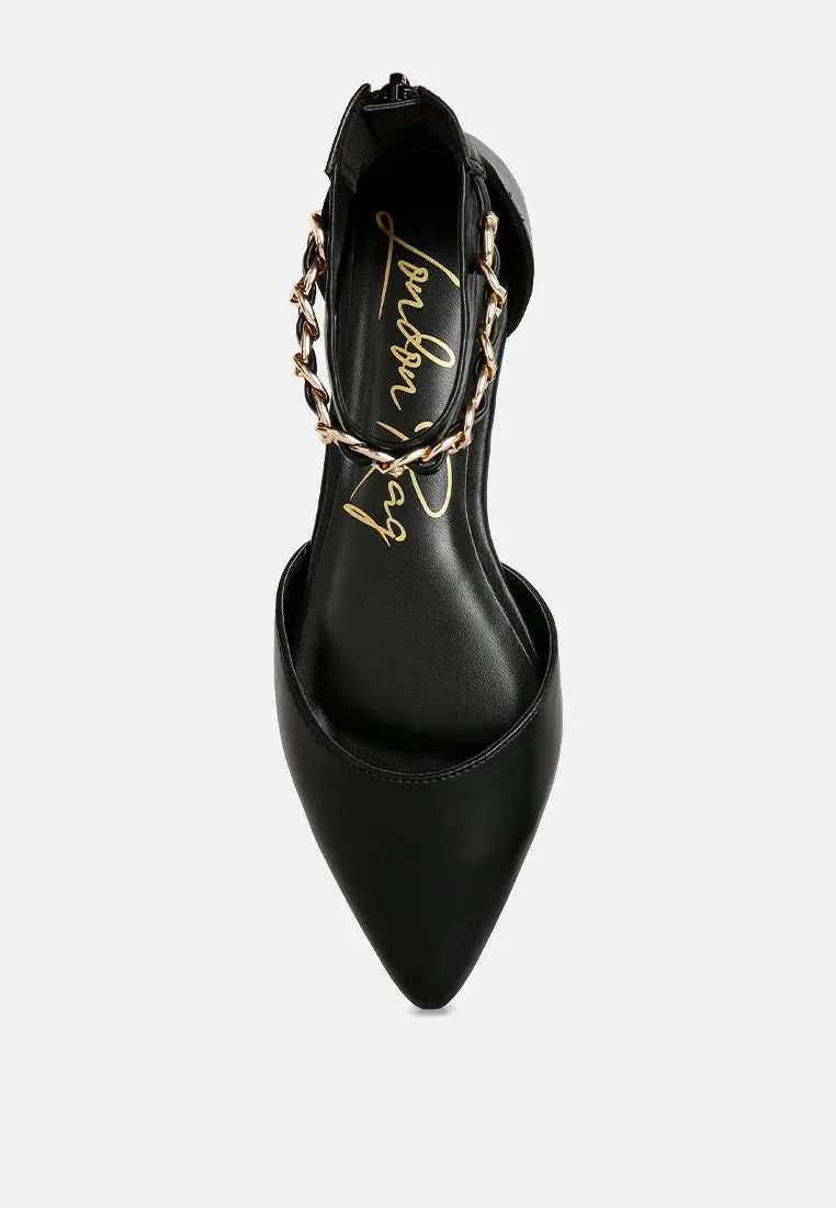 Zurich Slingback Chain Detail Flats