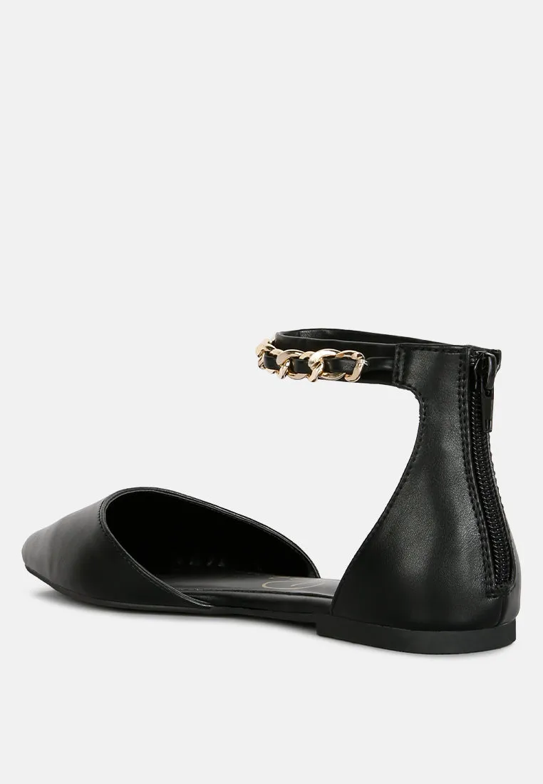 Zurich Slingback Chain Detail Flats