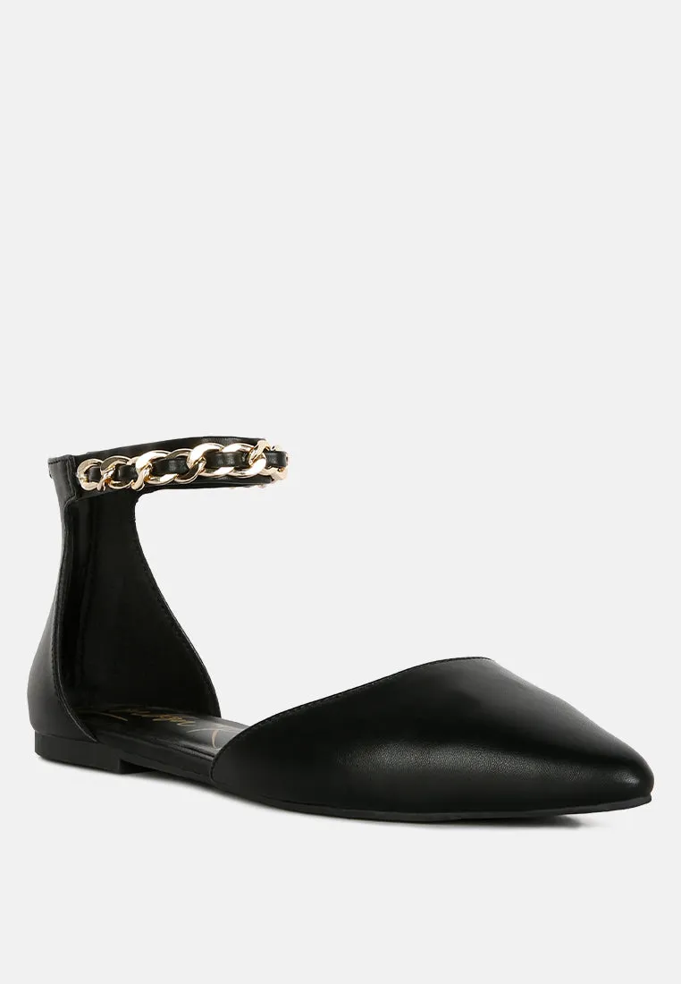 Zurich Slingback Chain Detail Flats