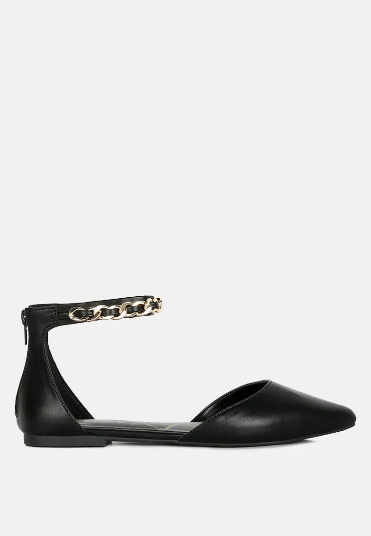 Zurich Slingback Chain Detail Flats