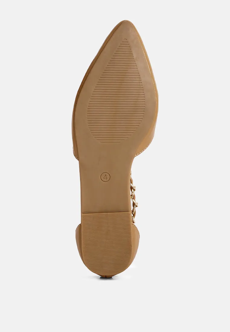 Zurich Slingback Chain Detail Flats